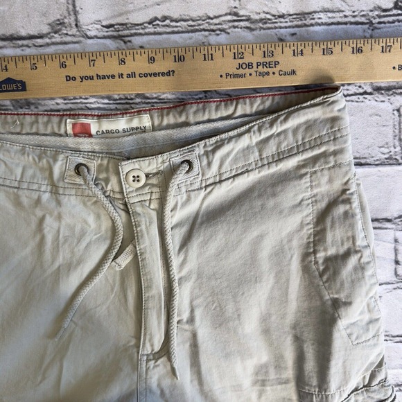 Mossimo Supply Co Shorts Mens 30 Khaki 11" Cargo Vintage Drawstring Military - Picture 9 of 9